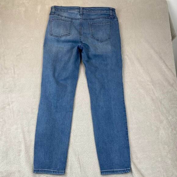 Buffalo Womens Jeans 10/30 Blue Denim Mid-Rise Stretch Straight Ankle Grazer - Picture 13 of 13